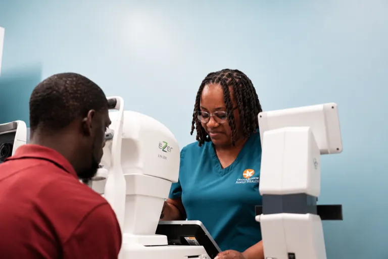 Optometry team providing vision services
